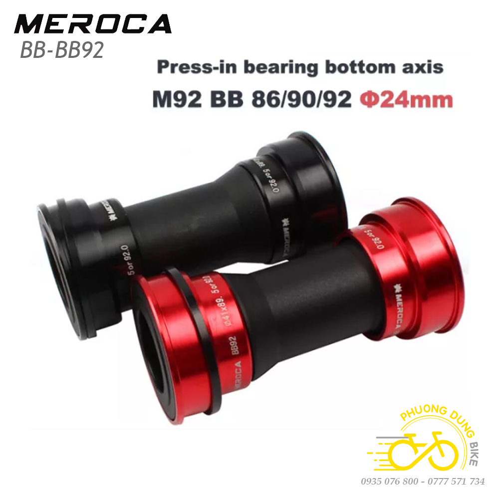 Meroca Bb92 Hollow Core Bicycle Center Shaft (Bb Pressed)