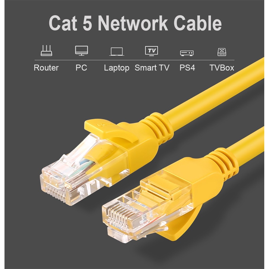 Cáp Mạng Đúc Sẵn Cat5e UTP Màu Vàng UGREEN NW103