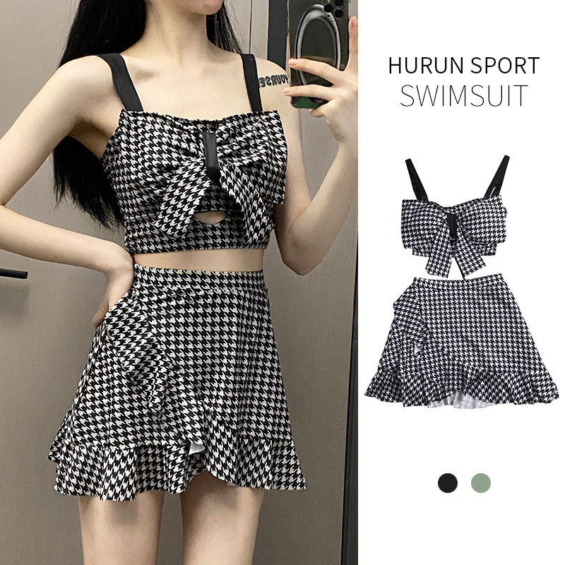Bikini 2 Mảnh Quảng Châu Đẹp - Đồ Bơi Nữ Kẻ Caro Đi Biển (B64)