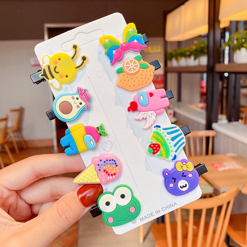 Set 10 Kẹp Tóc Hàn Quốc Cute Cho Bé (SPKT2)