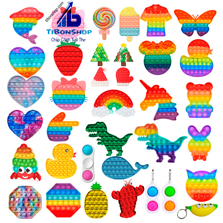 POP IT RAINBOW đồ chơi bấm bong bóng giảm căng thẳng SS2