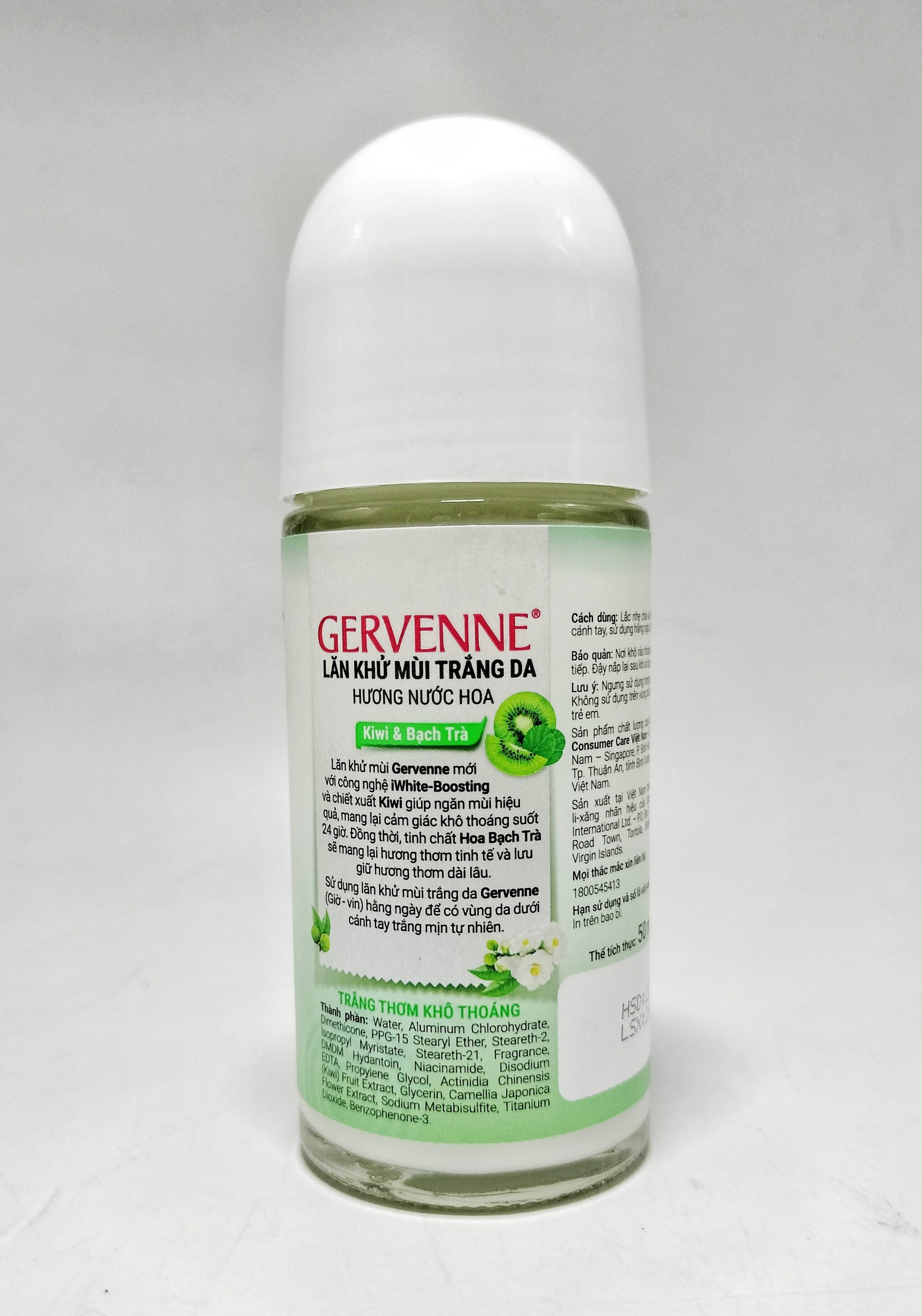 Chai lăn khử mùi GERVENNE 50ML