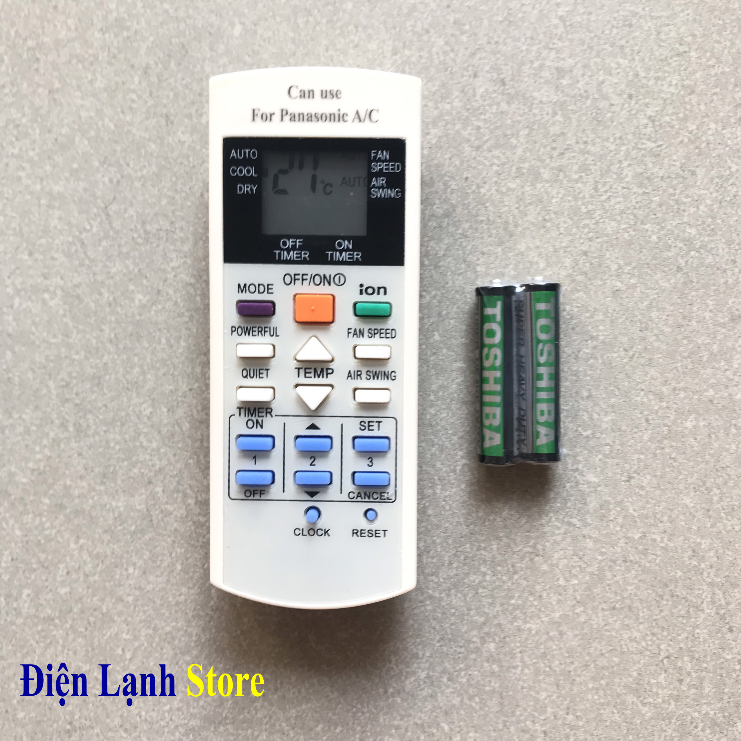 REMOTE ĐIỀU KHIỂN MÁY LẠNH PANASONIC A75C3299 LOẠI TỐT + Tặng Cặp Pin TOSHIBA