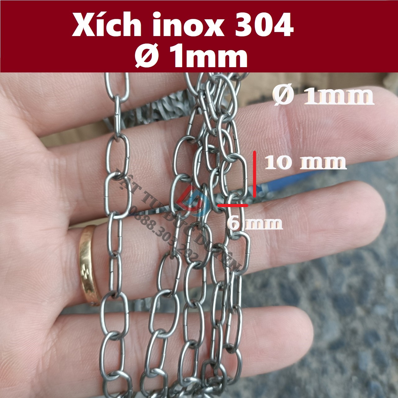 Dây xích INOX 304 Ø [ 1 mm ]