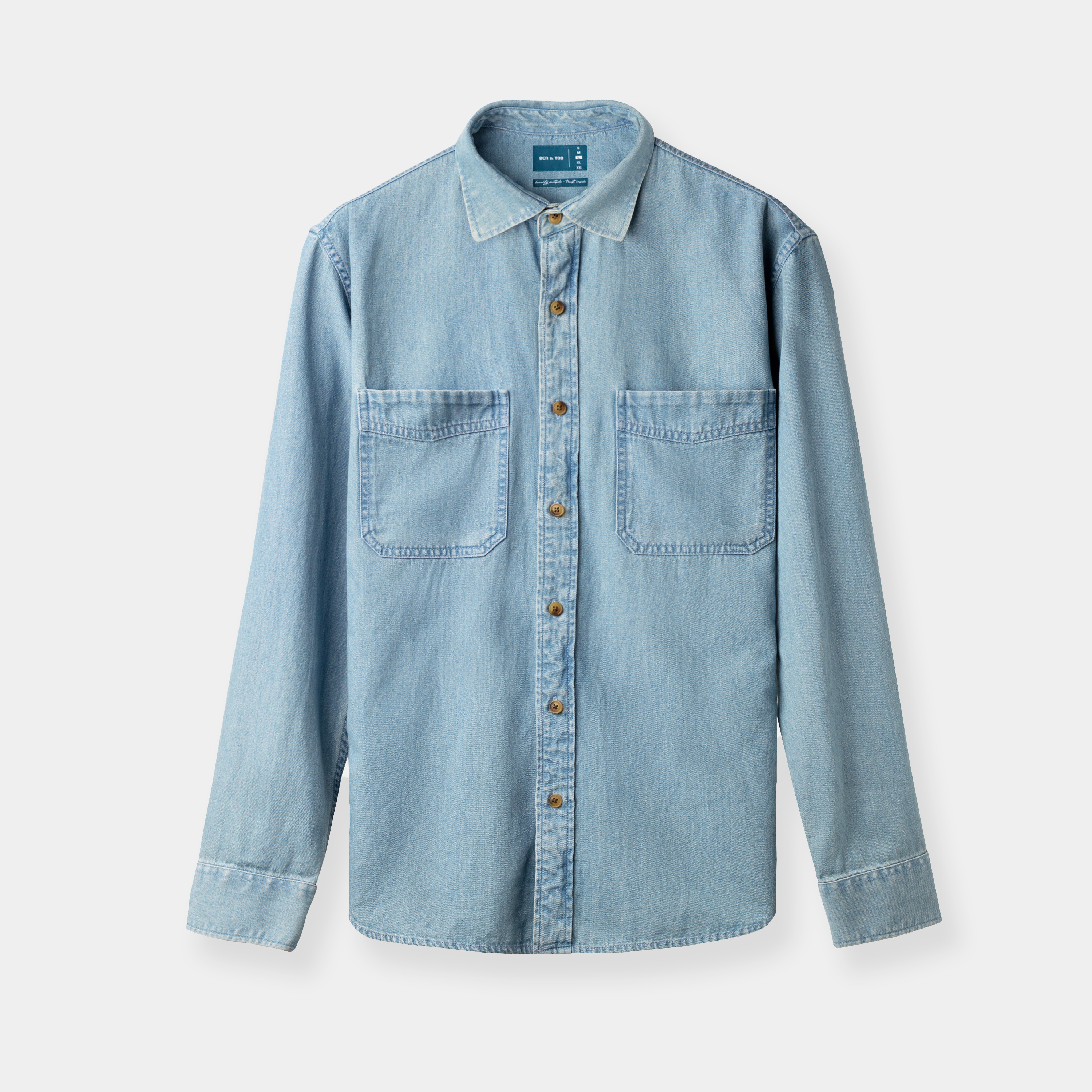 Áo sơ mi Form REGULAR R1622BB106 BEN & TOD  Denim basic trẻ trung thoáng mát thanh lịch
