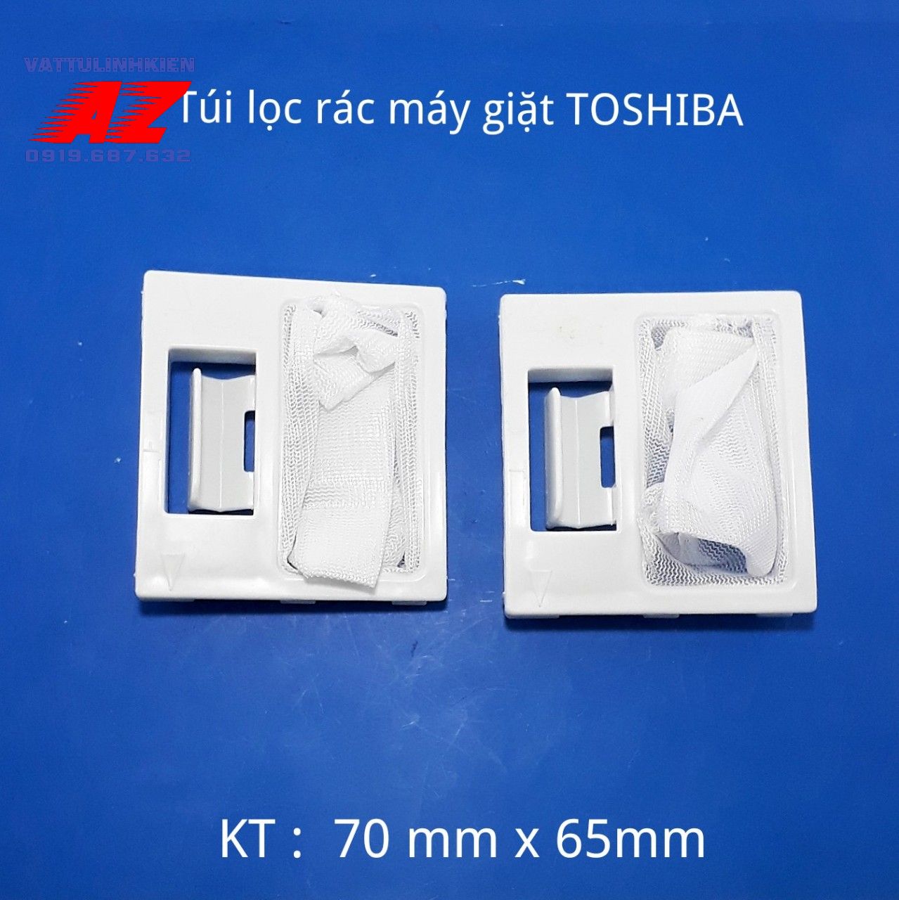 SET 02 túi lưói lọc KT: 7cm x 6.5cm cho máy giặt TOSHIBA
