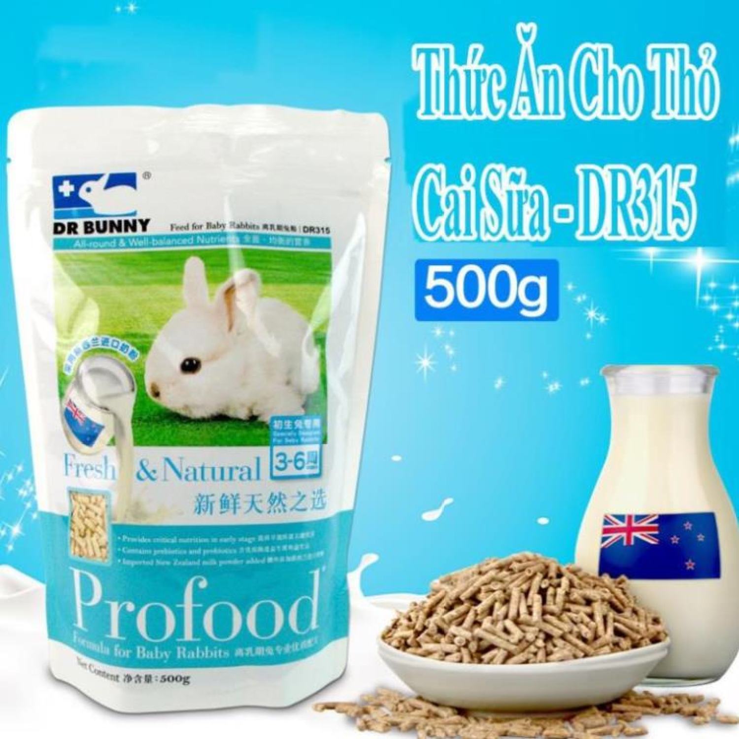 Thức ăn cho thỏ con - Nén sữa profood dành cho thỏ con🐰