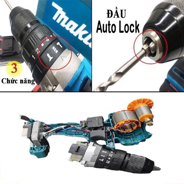 THÂN MÁY KHOAN PIN KHÔNG THAN, 3 CHỨC NĂNG