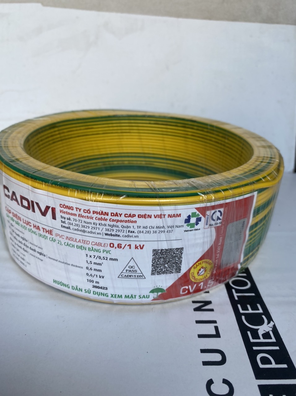 Dây điện Cadivi đơn 1.5 ( Cuộn 100m)