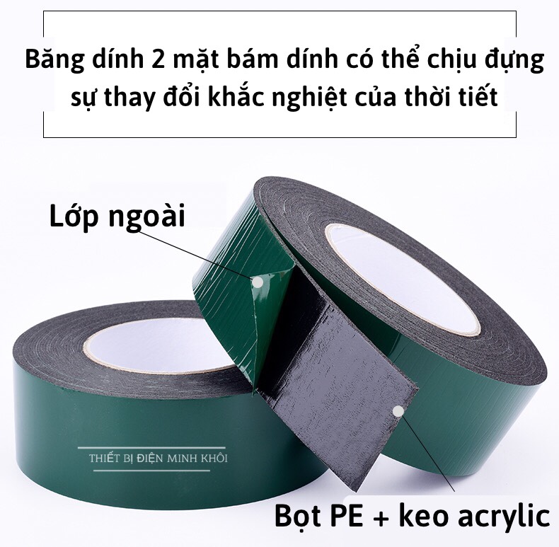 Băng Dính Xốp Hai Mặt Siêu Dính Đủ Cỡ, băng keo xốp hai mặt