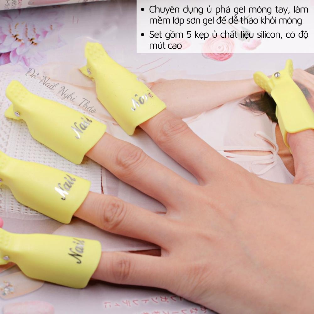 Kẹp ủ phá gel móng tay Nghi Thảo set 10 chiếc