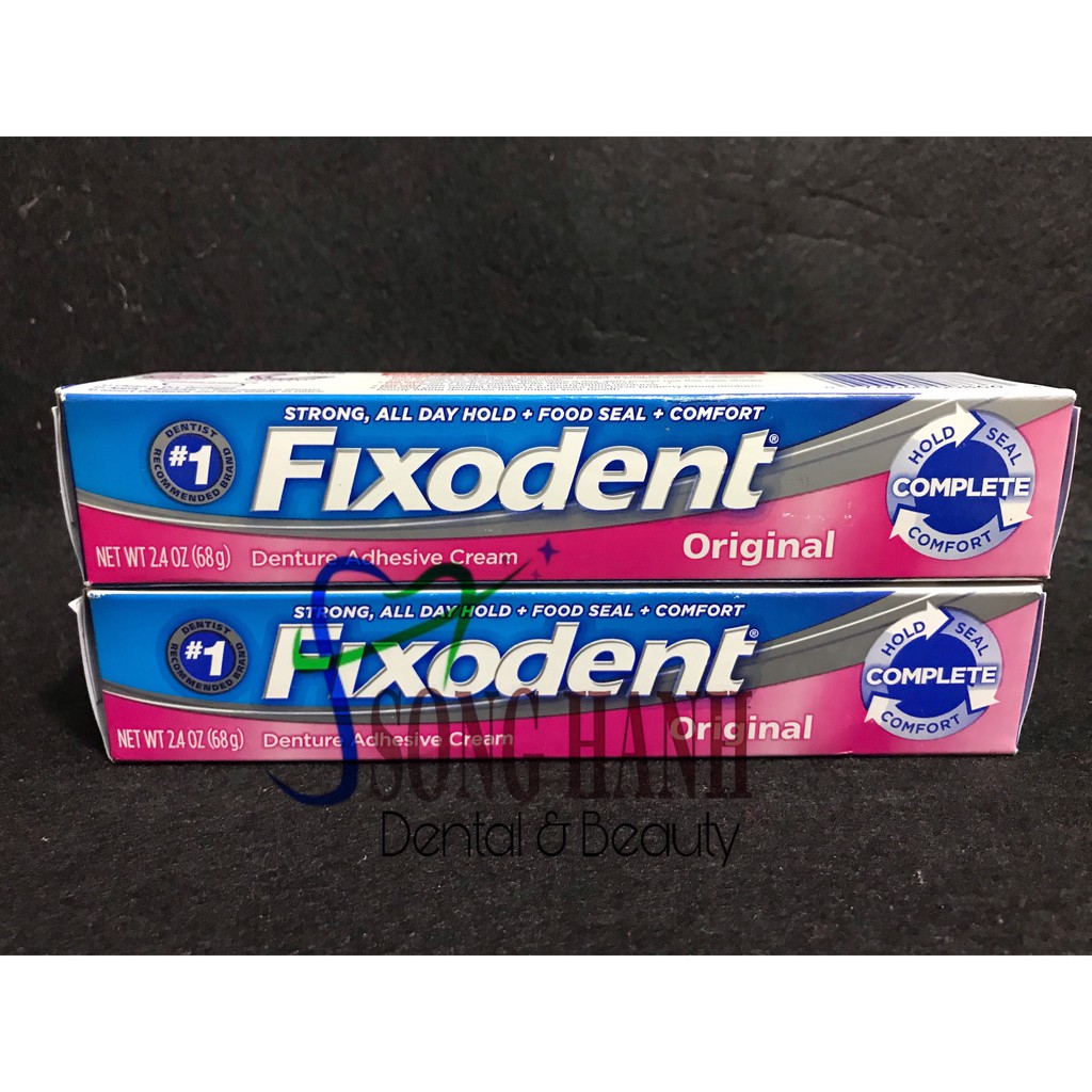 [1 TUÝT] Keo dán hàm tháo lắp Fixodent USA (68g)