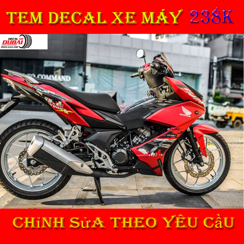 Tem Trùm Winner X Đỏ Mẫu Mới