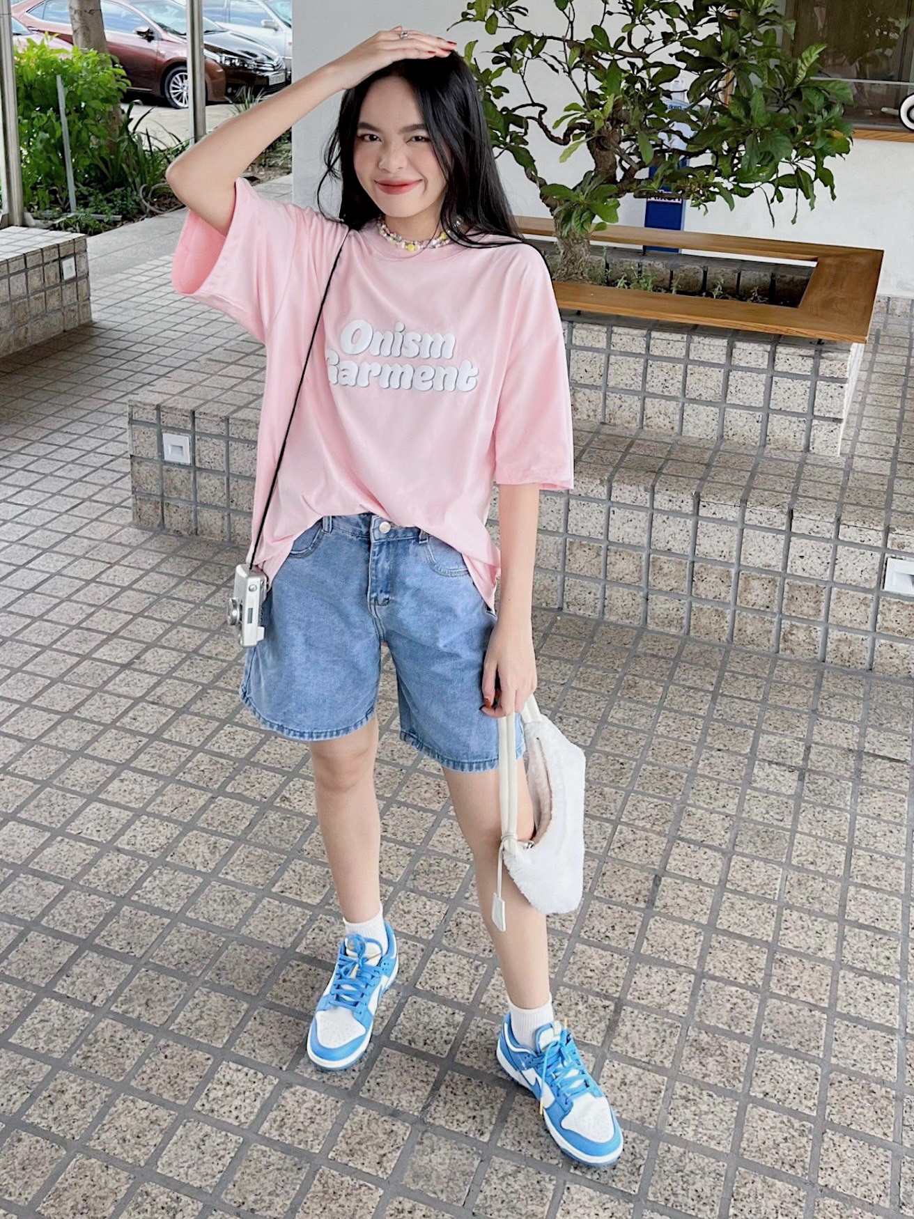 Áo thun tay lỡ Basic Onism garment new color Hồng baby - Basic tee ONISM