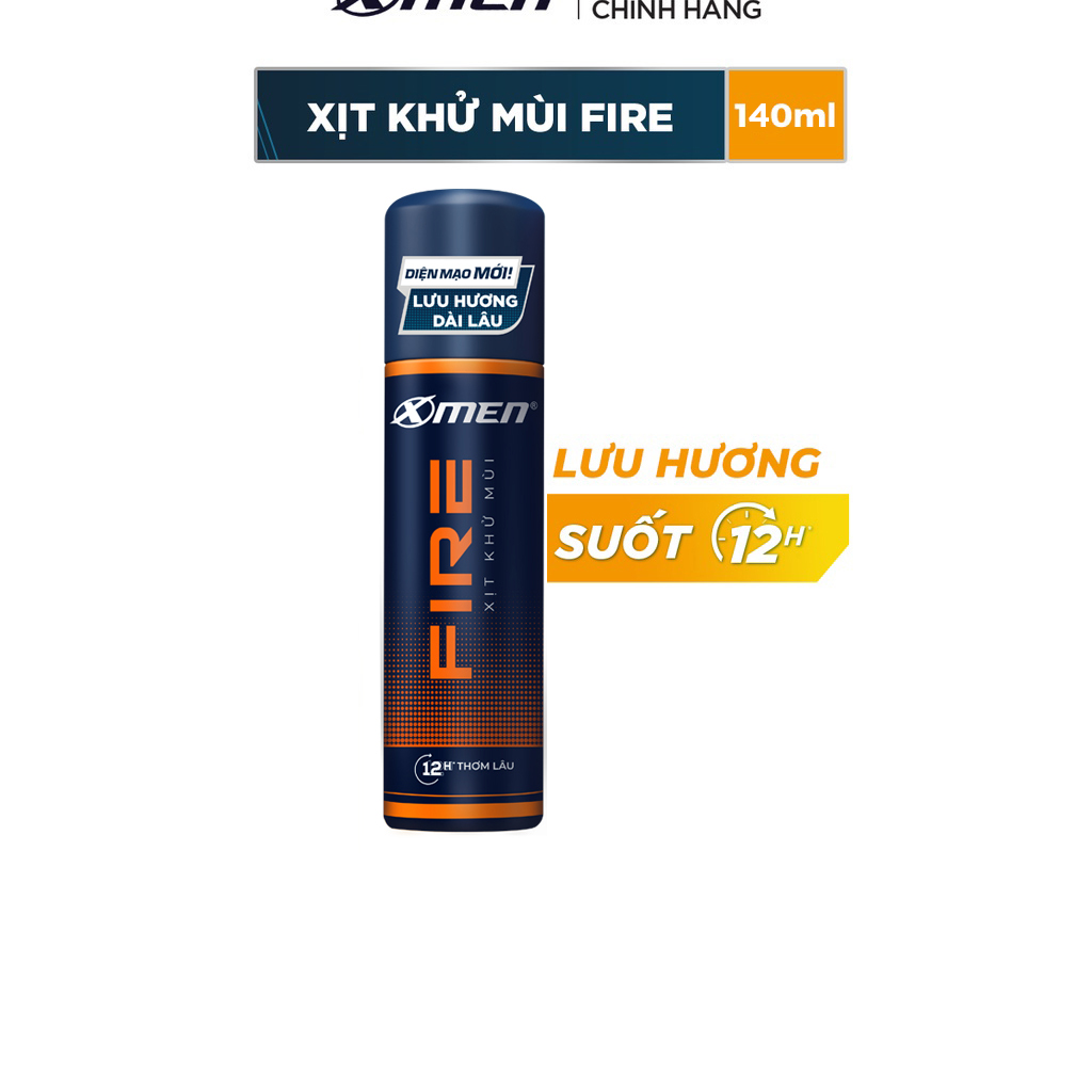 Xịt khử mùi Xmen Fire mạnh mẽ 150ml