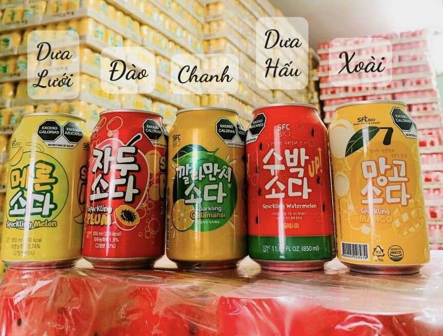 1 Lon Nước Soda SFC Hàn Quốc Lon 350ml