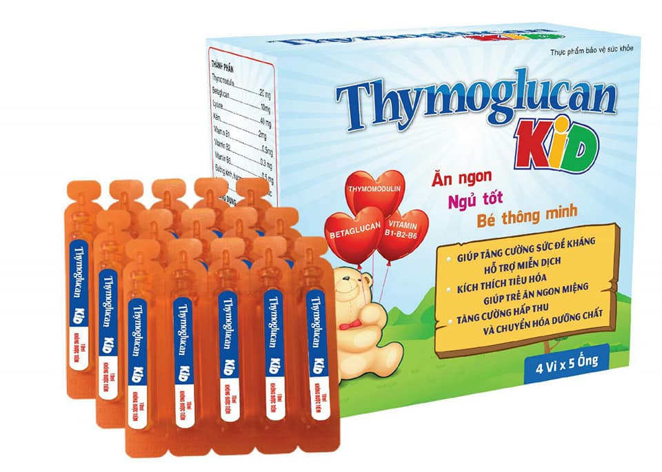 Siro Thymoglucan Mega- Hỗ trợ giúp bé ăn ngon, hấp thu dưỡng chất, tăng cân đạt chuẩn (20 ống)