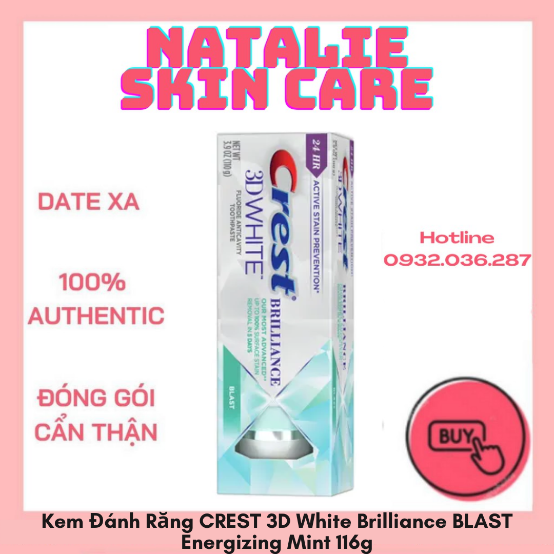 [Đủ Mùi] Kem Đánh Răng Crest 3D White Brilliance Toothpaste (110g)