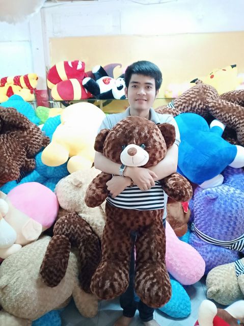 GẤU BÔNG TEDDY KHỔ VẢI 1M CAO 80CM