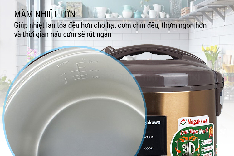 Nồi cơm điện 2.8L Nagakawa NAG0121