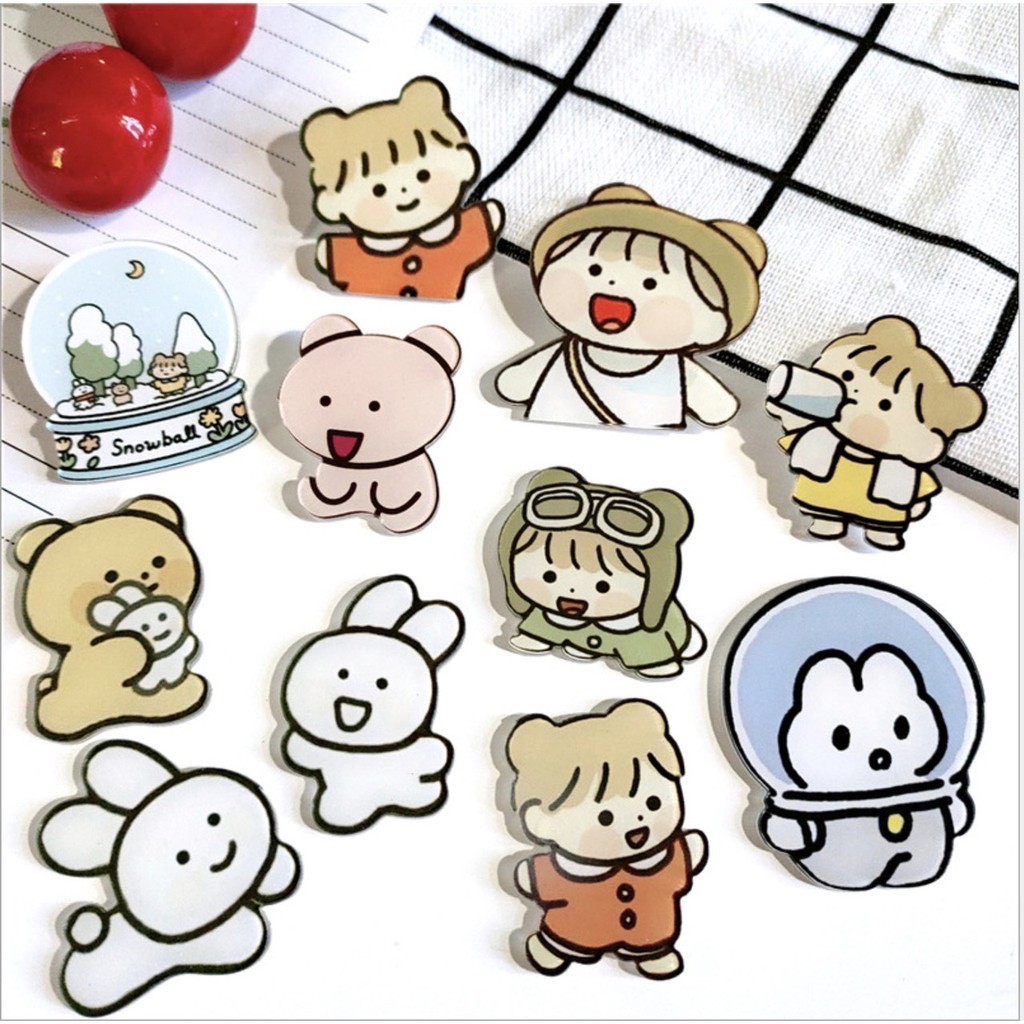 Pin Cài , Sticker cài Balo siêu đáng yêu