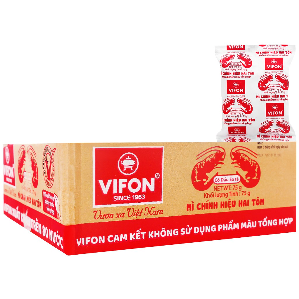 Mì Hai tôm chính hiệu Vifon (1 gói 75g)