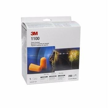 Hộp nút bịt tai chống ồn 3M 1100 (200 đôi/ 1 hộp), bảo vệ thính giác