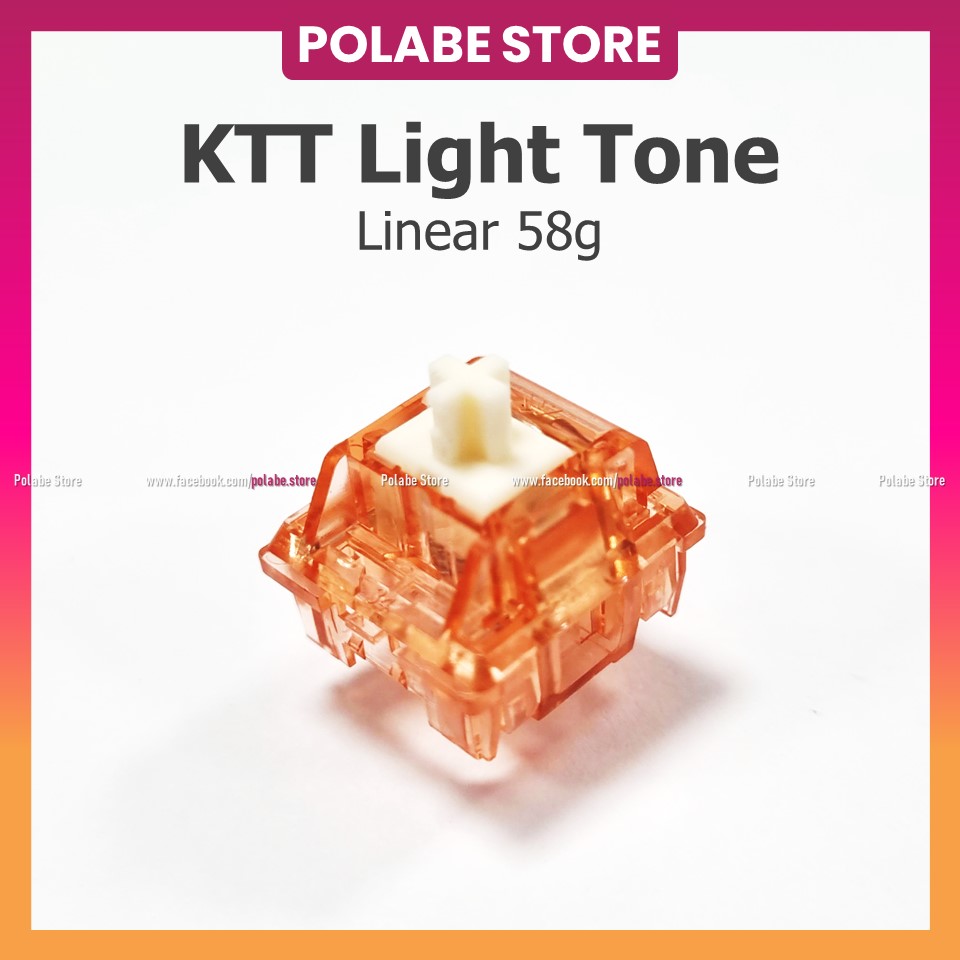 KTT GRAPEFRUIT linear switch Công tắc bàn phím cơ KTT Light Tone switch gõ ngon - Polabe Store