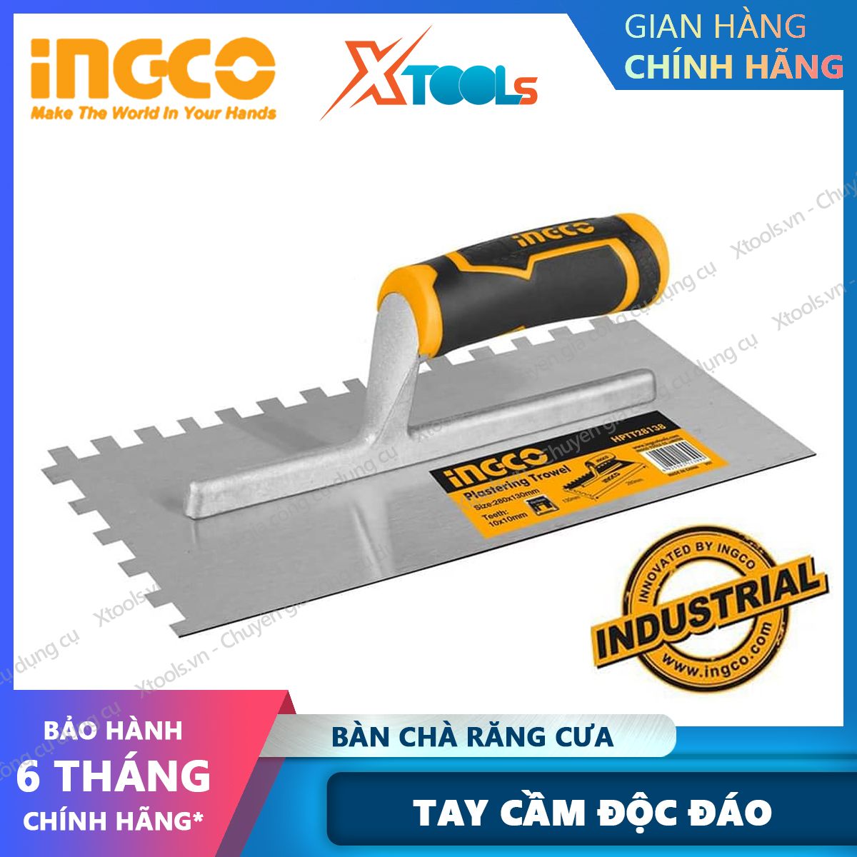 Ingco hptt28138 dental scrubber water paint brush, 40/t unique handle design heat resistant, heavy duty, high impact resistant