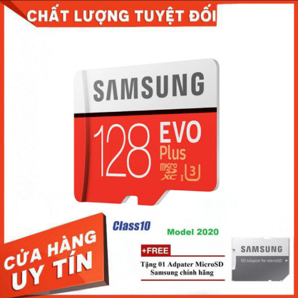 [Rẻ Vô Đối] Thẻ nhớ MicroSD Samsung EVO Plus 4K 128GB 100MB/s 128GB Box Anh - Hàng Chính Hãng