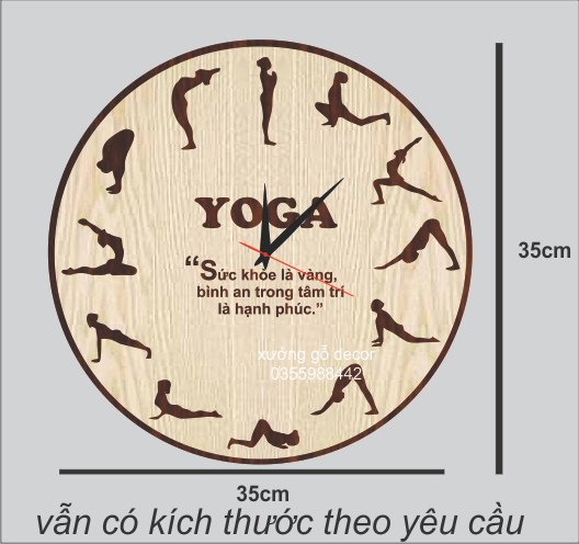 Đồng Hồ Yoga Treo Tường Độc Đáo