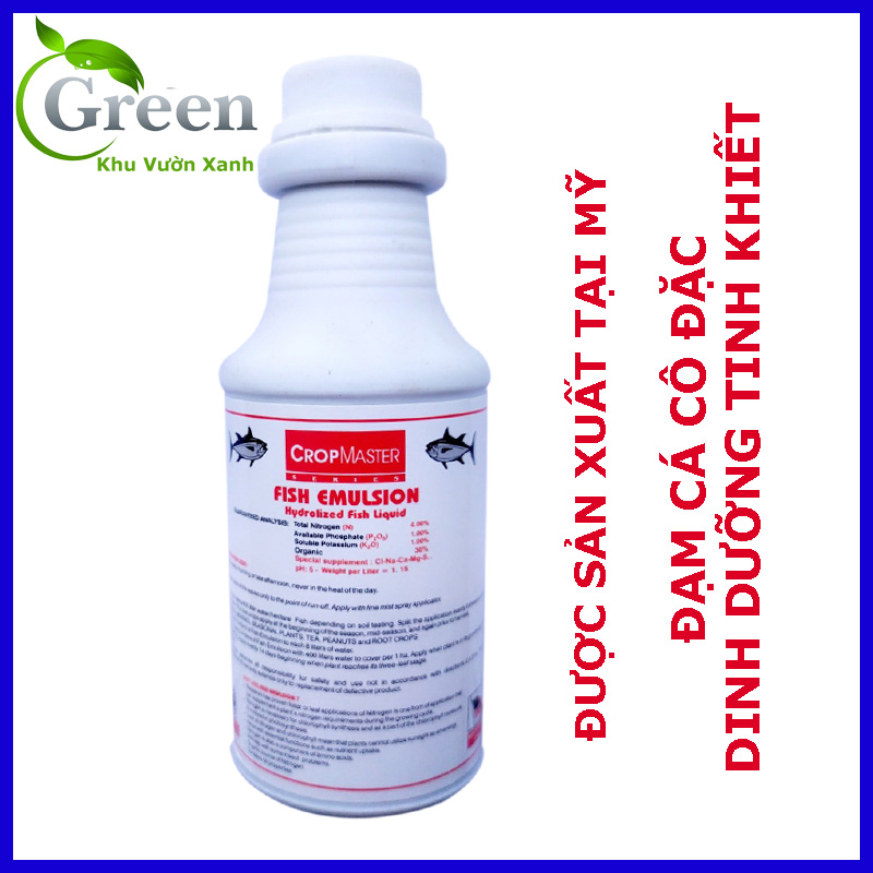 Phân Bón Lá Phú Hào FISH EMULSION Đạm Cá Cô Đặc - chai 250ml