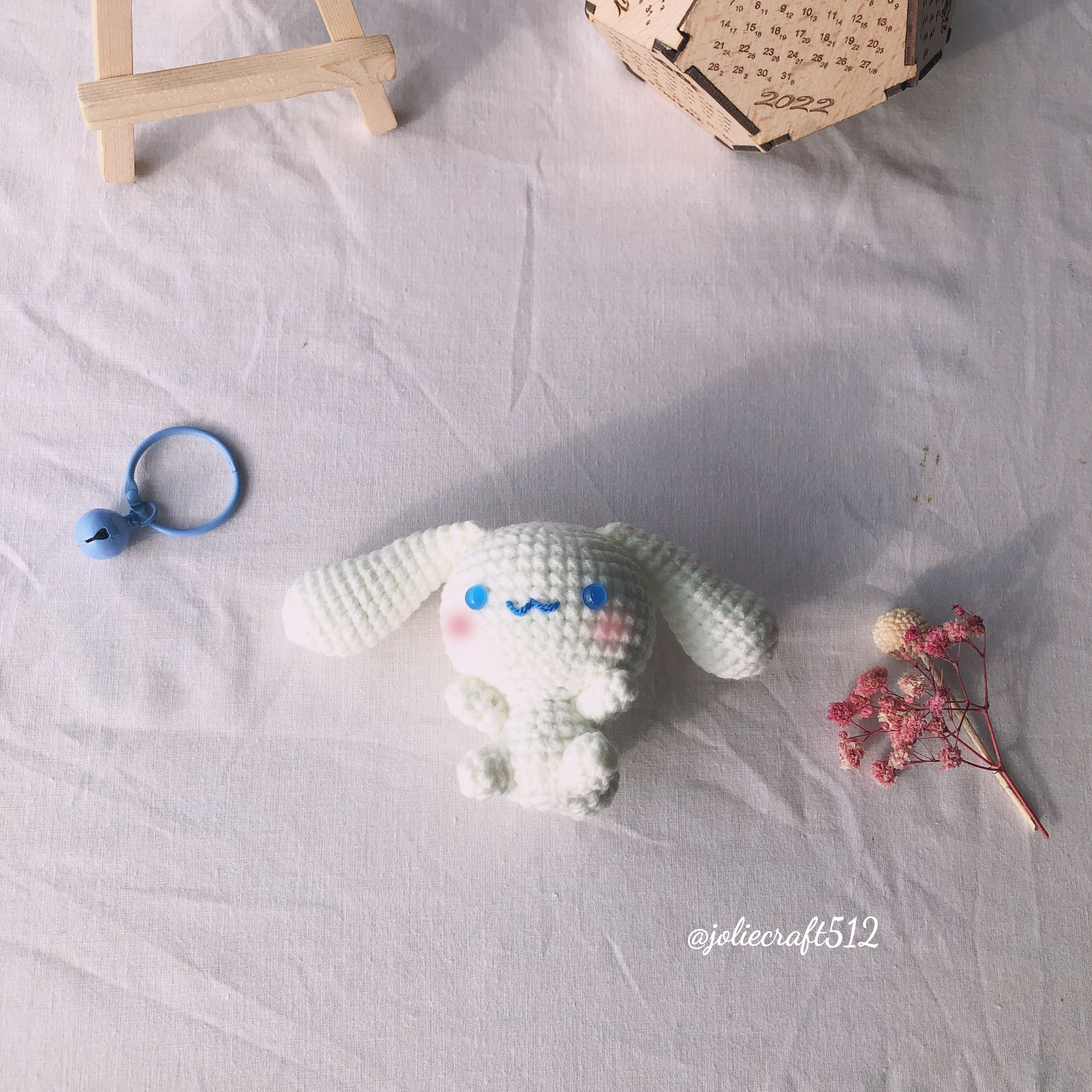 Móc khóa Cinnamoroll - móc khóa len - quà tặng