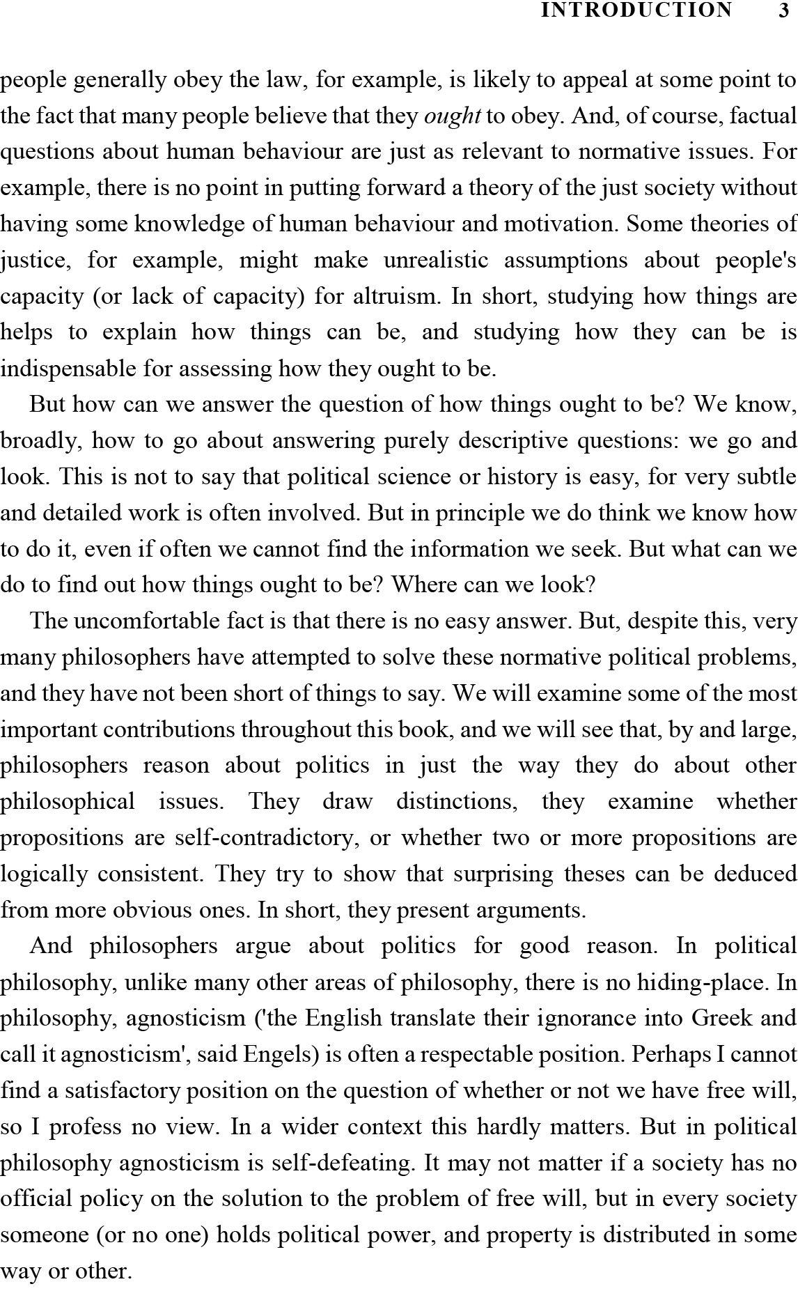 AN INTRODUCTION TO POLITICAL PHILOSOPHY (Sách đen trắng)