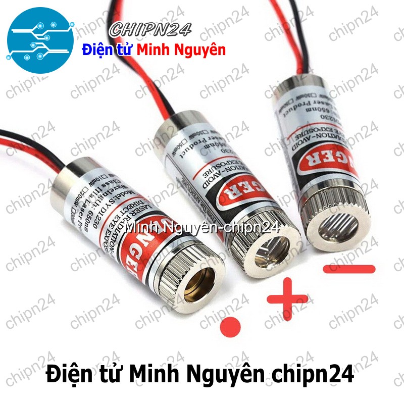 [1 cái] Đầu Phát Laser 3-5V 5mW (Sáng Đỏ Laze Hội Tụ/Dòng kẻ/Chữ thập) - [Chọn Loại] - HHH.00175