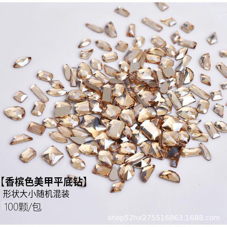 Túi đá khối 100viên chân vàng mix size đủ loại siêu đẹp rẻ  Thế giới nail 937
