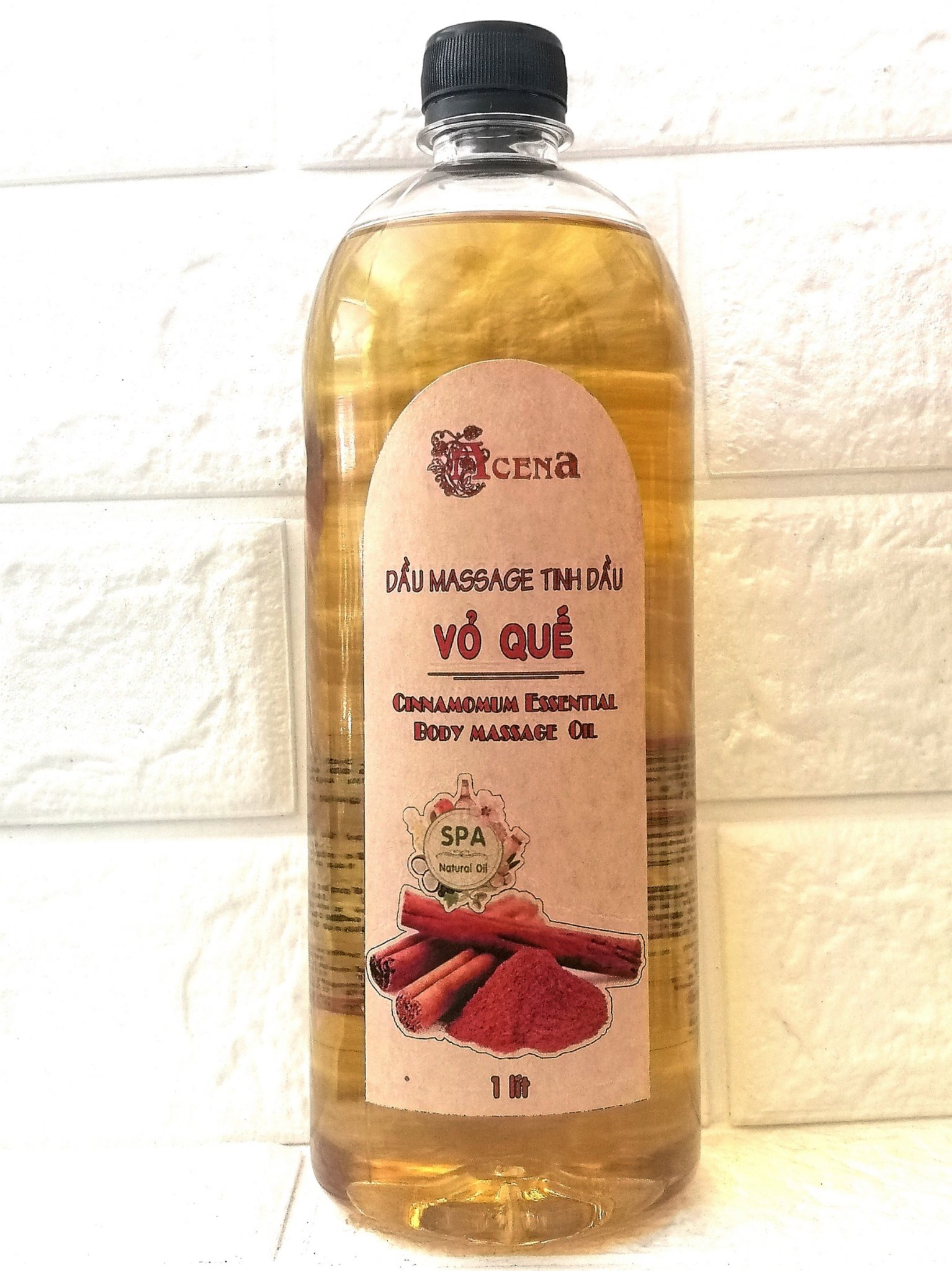 Dầu Massage Body Tinh Dầu Vỏ Quế ACENA 1000ml Massage Chân