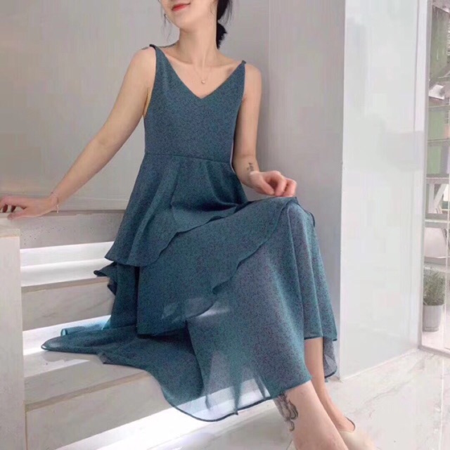 Váy maxi 2 dây - hàng Quảng Châu