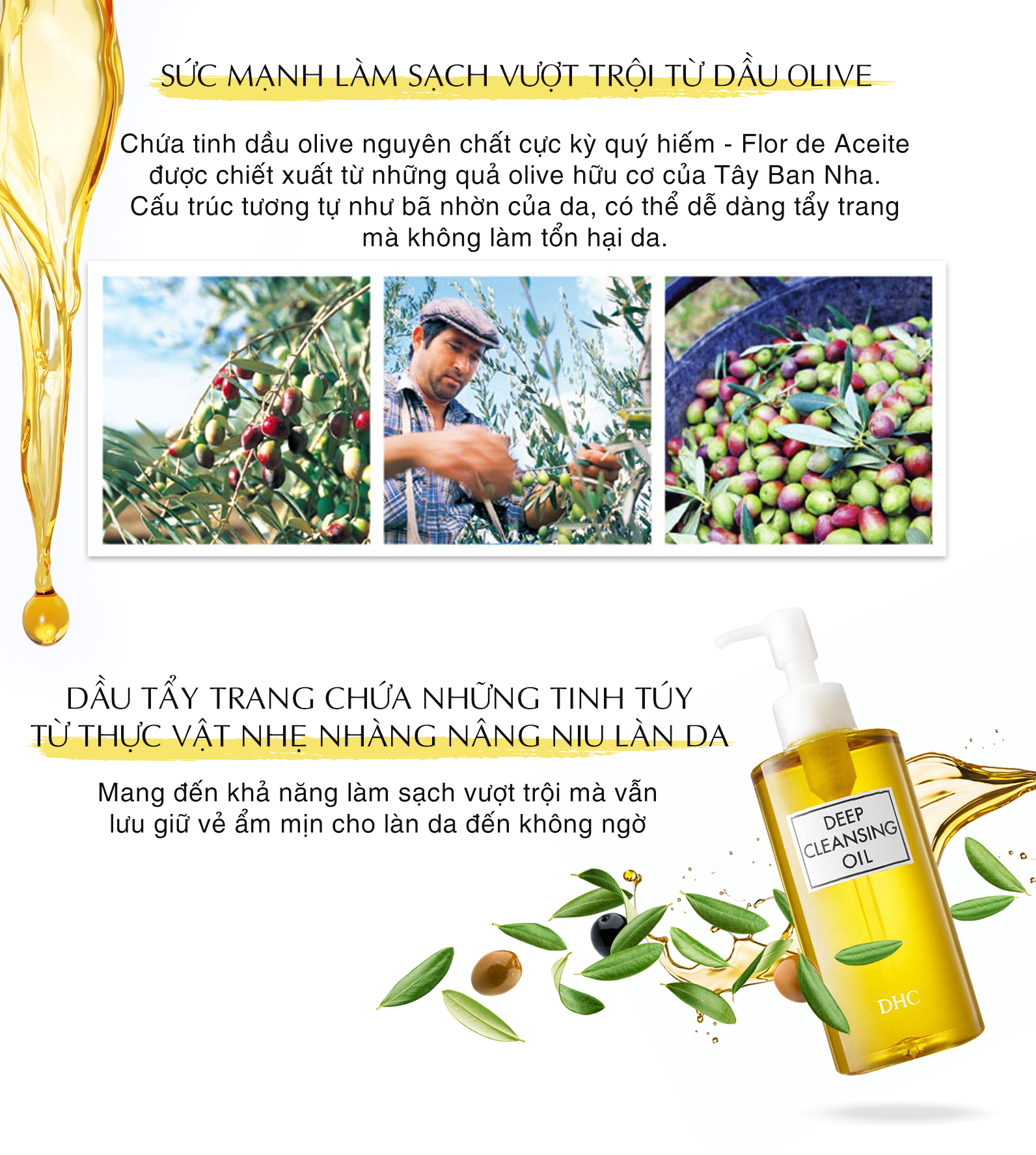 Set 3 Sample Dầu Tẩy Trang Olive DHC Deep Cleansing Oil (3ml x 3)