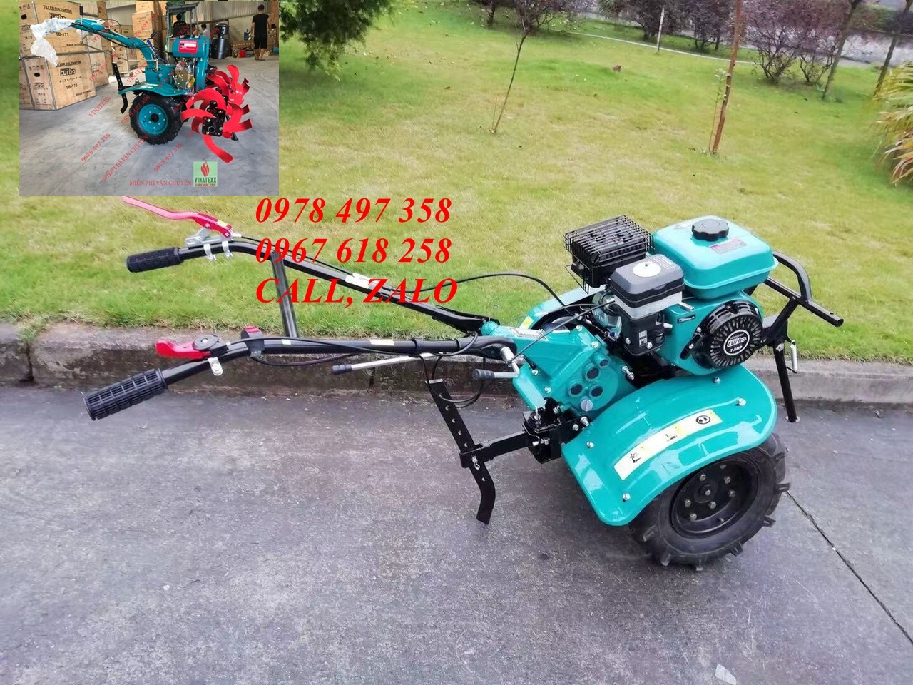 Máy Cày Máy Xới Đất Mini Máy Xới Đất Chạy Xăng Turbo 170f