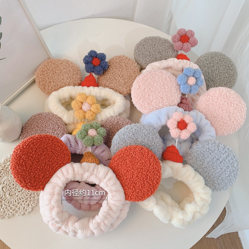 Băng Đô Cài Tóc Tay Hoa Lò Xo Dễ Thương