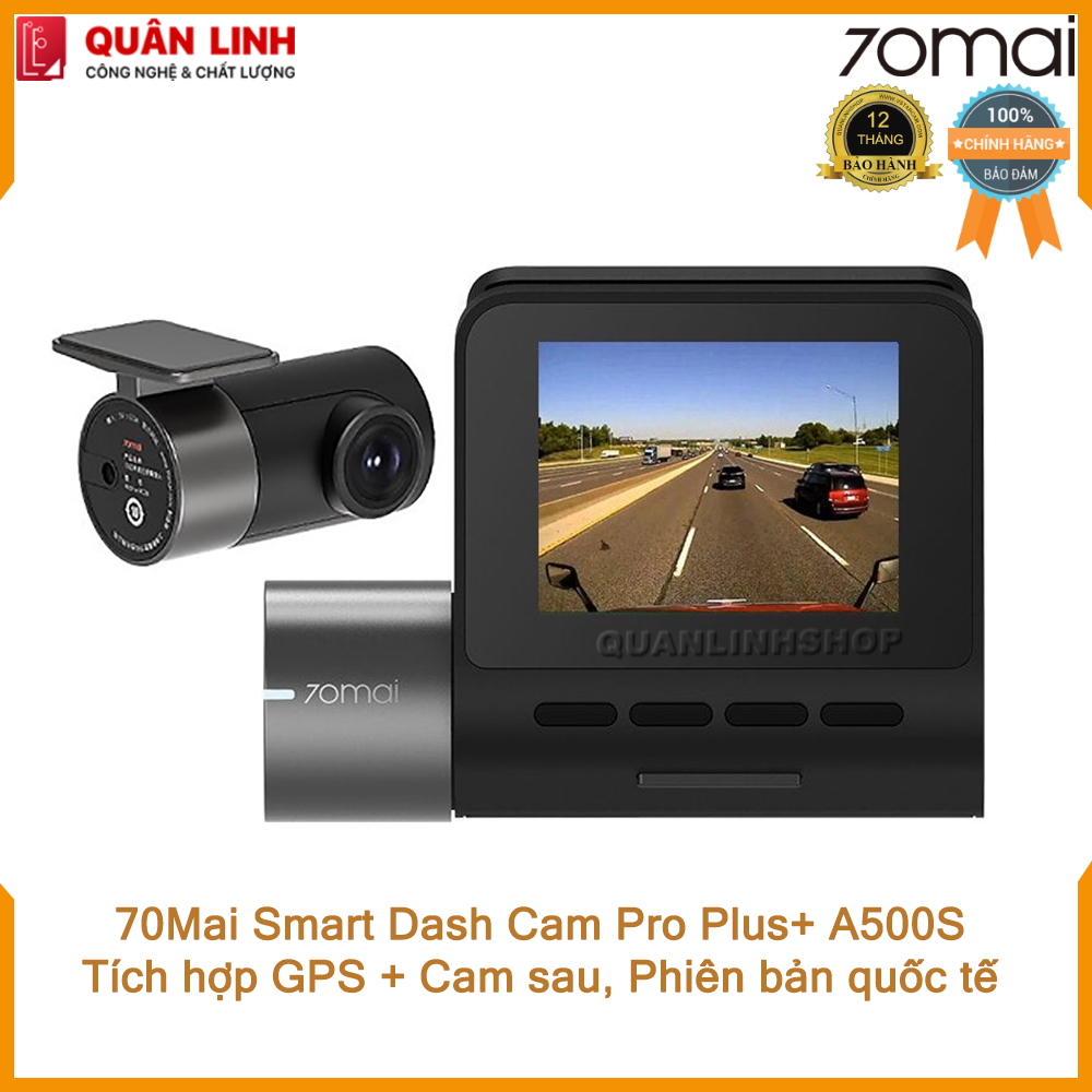 Bộ Camera hành trình 70mai Dash Cam Pro Plus+ A500S quốc tế