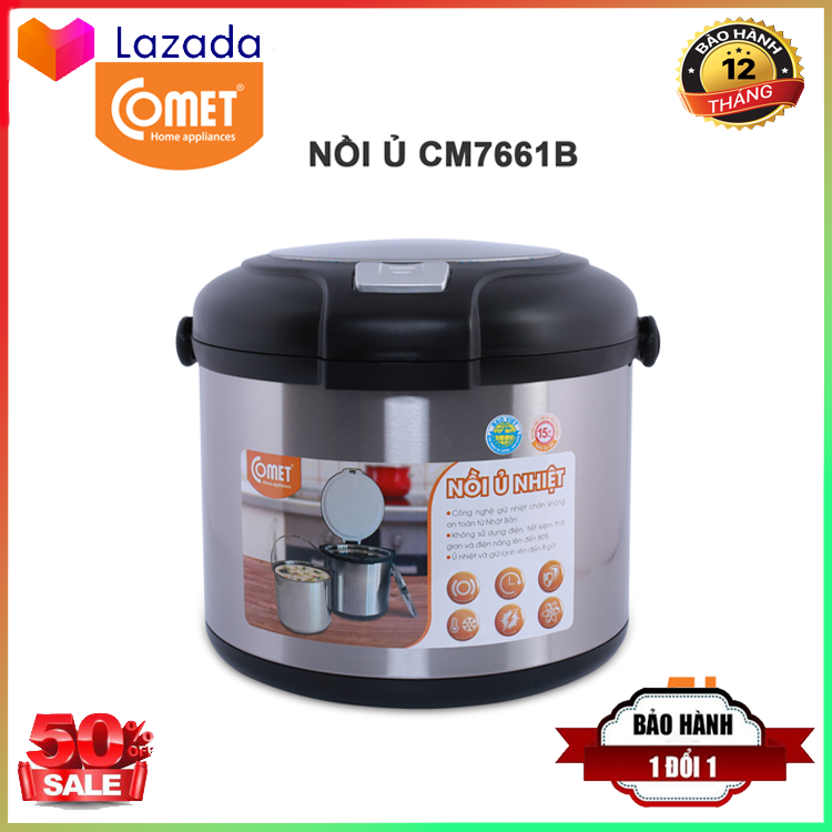 [HCM]NỒI Ủ NHIỆT COMET CM7661B ( 5 LÍT )