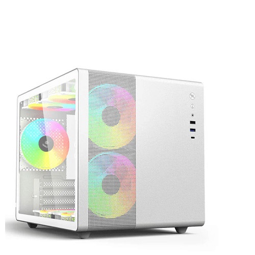 Vỏ Case Máy Tính cực đẹp bể cá mini ( No fan / Black / White / MATX / ITX/3 Fan)