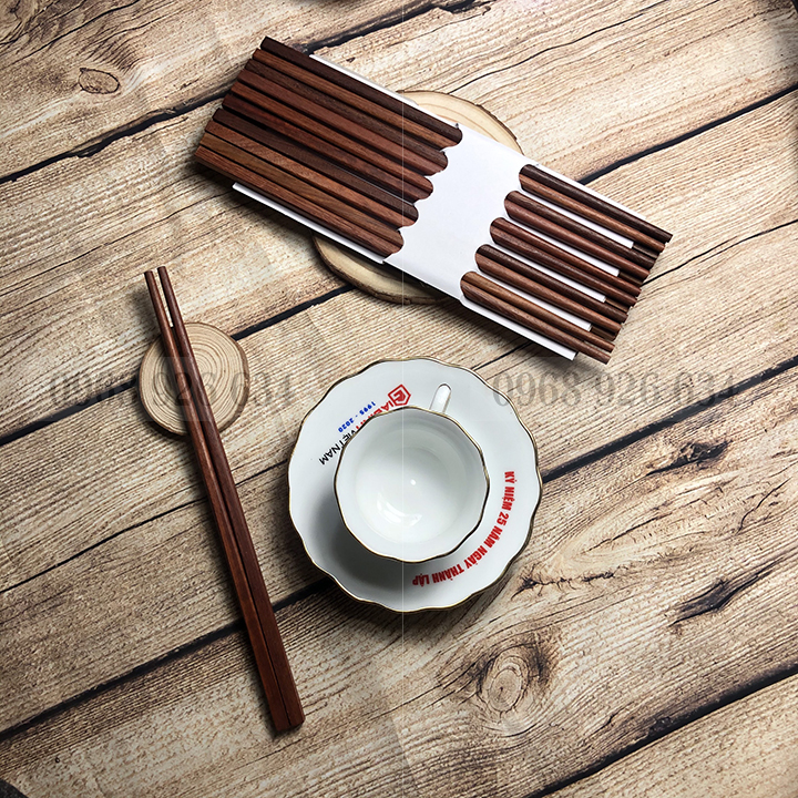Đũa khảm - Đũa Hương ăn cơm - Bộ 10 đôi gỗ khảm cao cấp (màu ngẫu nhiên)