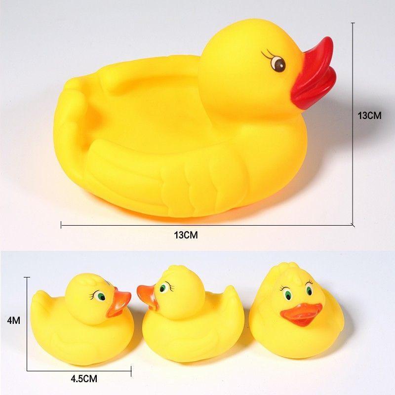 Vịt Mẹ Con Thả Bồn Tắm Cho Trẻ Set Vịt 1 Mẹ 3 Con