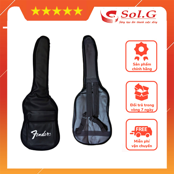 Bao Đàn Guitar Bass Fender 3 lớp bằng da chống va đập, bảo vệ cây đàn Guitar Bass - Phân Phối Chính Hãng SolG