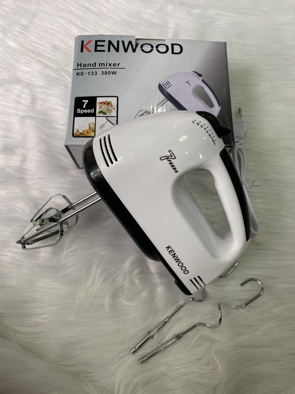 [FREE SHIP] Máy đánh trứng 7 tốc độ 1800w bảo hành 12 tháng Máy nhào bột
