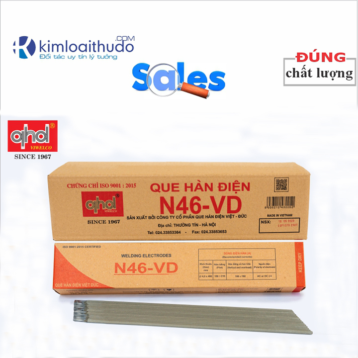 5 Que hàn N46-VD Việt Đức phi 3.2mm