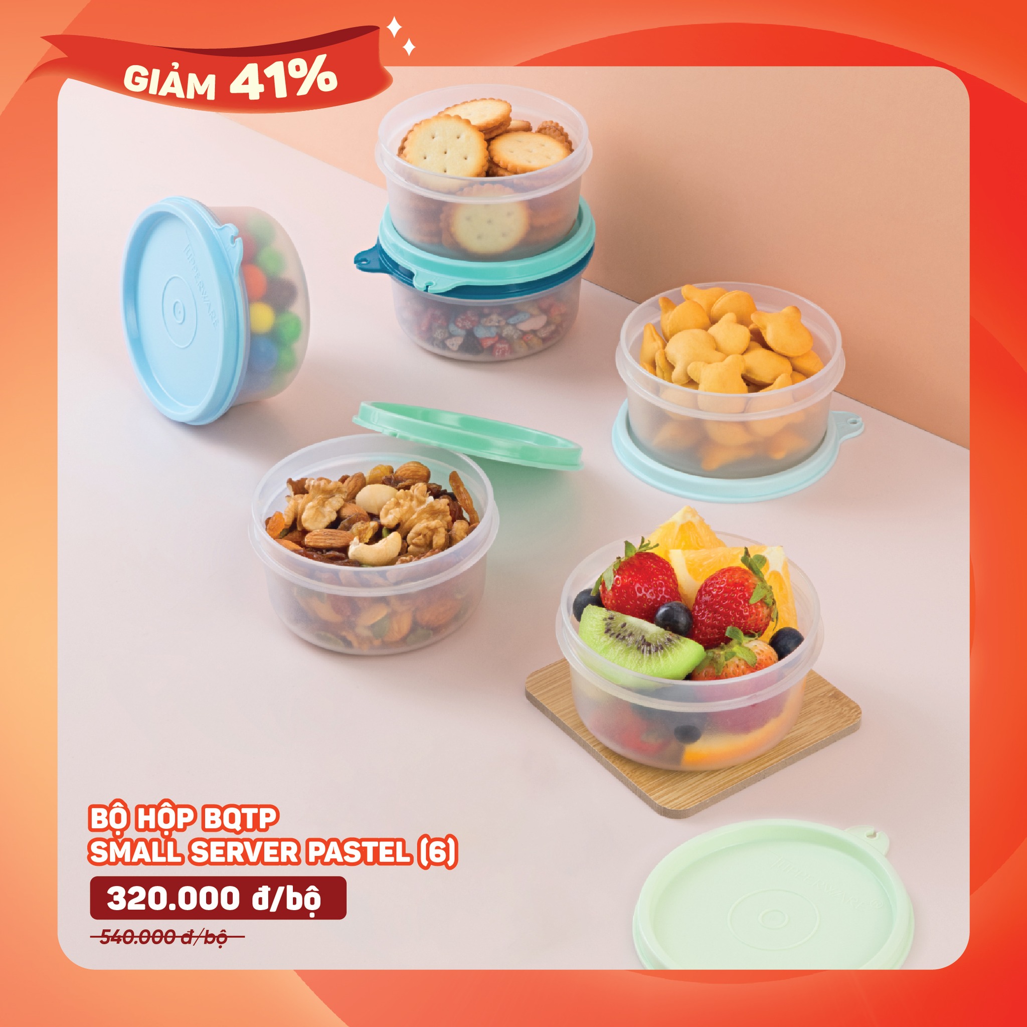 Tupperware Chính hãng- Hộp Small Server 200ml- Hộp tròn 200ml Tupperware